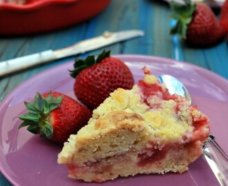 rhubarb strawberry coffee cake {tres}