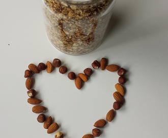 Hjemmelaget granola med havregryn, nøtter og frø