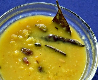 Narkel ar Kishmish Diye Chholar Dal: Split Bengal Gram Cooked with Coconut and Raisins