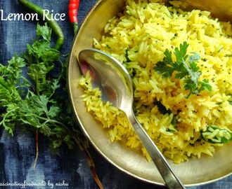 Lemon rice {Vegan + Gluten-free + Jain}