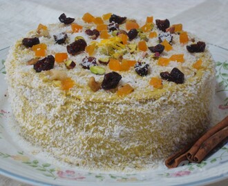 «Κέικ» κολοκύθας, χωρίς φούρνο, με επικάλυψη κρέμας πορτοκαλιού