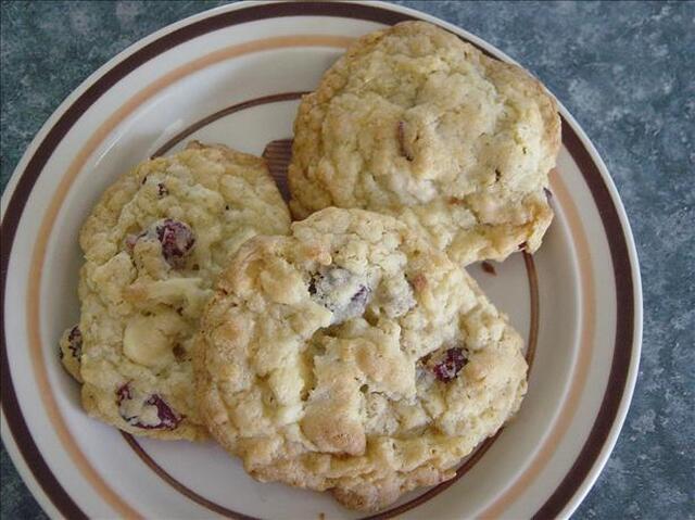 Oatmeal Cranberry Almond White Chocolate Chip Cookies