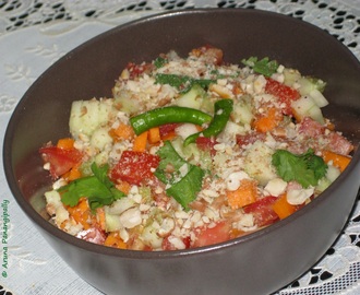 Koshambir (Cucumber, Tomato, and Carrot Salad with Crushed Peanuts)