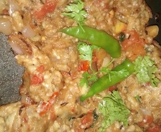 Baingan Bharta - roasted Brinjal / Eggplant