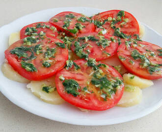 Ensalada de patatas y tomates