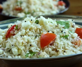 Paneer Poha/Paneer Aval upma/Pressed rice with cottage cheese