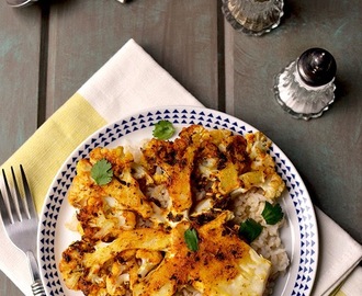 Roasted Cauliflower Steaks (with Indian spices)