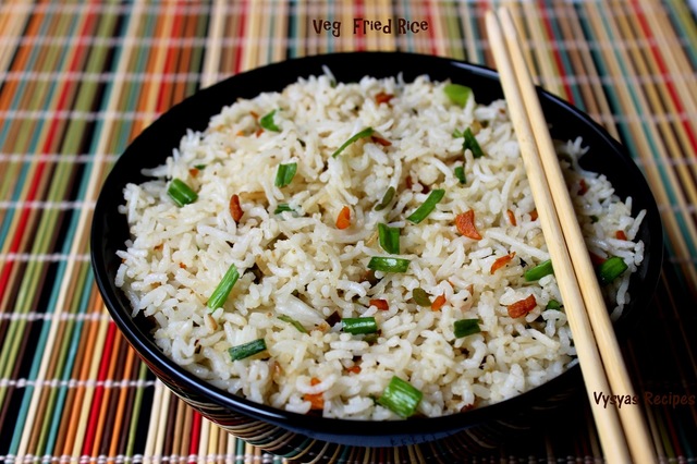 Veg Fried Rice -  Easy Fried Rice - Vegetable Fried Rice
