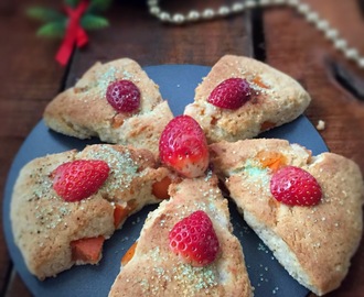 Persimmon Scones | How to make Scones at home | Glutenfree Recipe |Christmas Breakfast | Stepwise Pictures