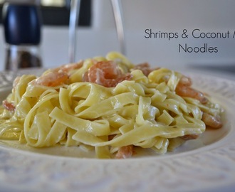 Νουντλς με γαρίδες και γάλα καρύδας - Shripms & Coconut Milk Noodles and Food Challege