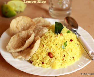 Lemon Rice Recipe | Chitranna Recipe