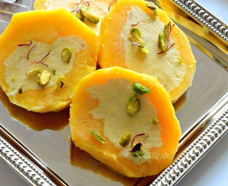 Fruit Mein Kulfi Recipe| Kulfi Stuffed Mango|Mango Kulfi ~ Indian Desserts