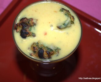 Pakodi kadhi - My take on a tangy, spicy sauce with (non)fried gram flour dumplings