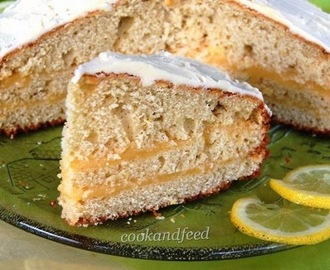 κέικ με κρέμα λεμονιού/Lemon Cream Cake