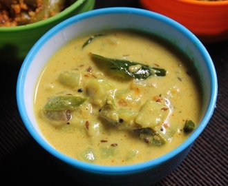 Ridge Gourd Milk Curry Recipe - Peerkangai Palu Curry Recipe - Beerakaya Paal Curry Recipe