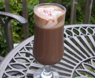 Hot Chocolate With Pink Peppermint Whipped Cream