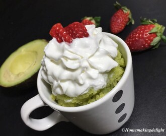 Avocado Mug Cake Recipe – Eggless Easy Microwave Fruit Cake Recipe