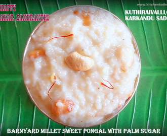 Barnyard millet/Jhangora/Kuthiraivaali sweet pongal