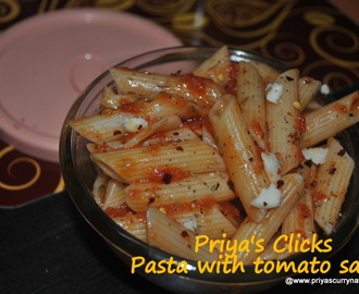 Recipe : Pasta with simple tomato sauce | how to make tomato sauce pasta