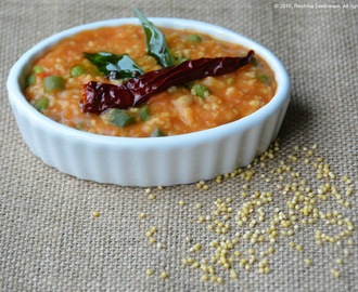 Millet bisi bele bath - Spicy porridge of millets, lentils and vegetables
