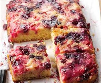 Rhubarb Berry Upside-Down Cake Recipe
