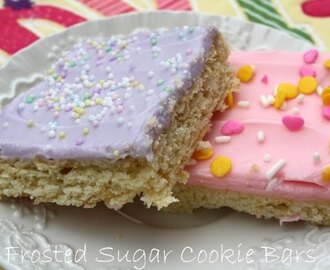 Frosted Cream Cheese Sugar Cookie Bars