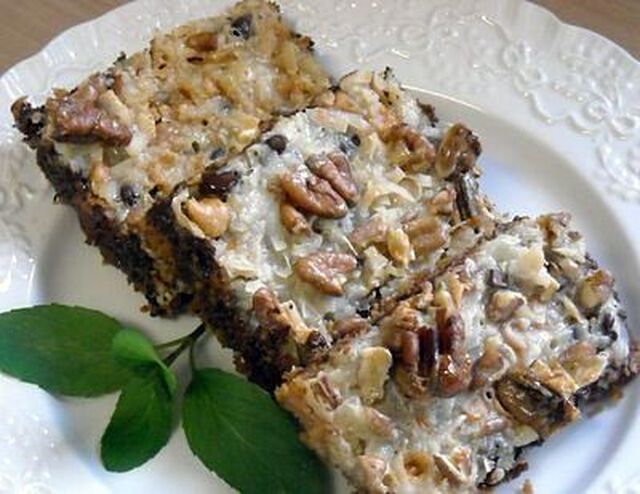 "Old Fashioned Favorite" Paula's 5 Layer Bars + July's Dinner Menu