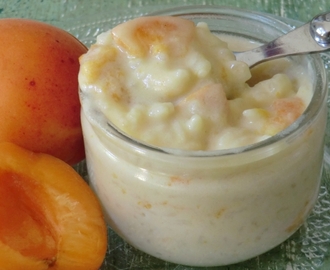 Riz au lait de soja aux abricots et à la fleur d'oranger sans lactose