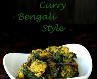 Spicy Cauliflower Curry Bengali Style | Dhonepata Fulkopi