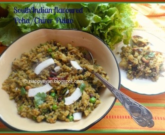 Mother's Recipe Challenge : South Indian Flavoured Vegetable Poha/Chirer Pulao