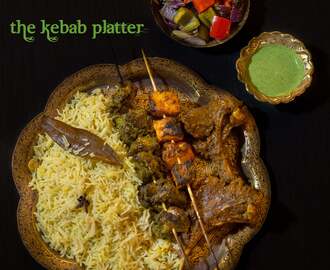 The Kebab Platter: Chicken Pahadi Kebab, Mutton Chops, Paneer Tikka and Pilaf Recipe
