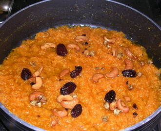 Carrot Halwa (Delicious and sweet Indian dessert)
