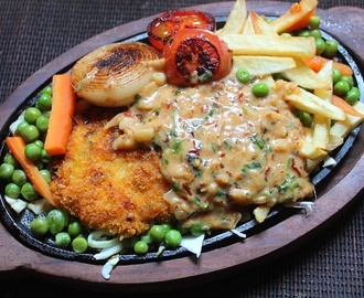 Fried Chicken Sizzler Recipe - Continental Recipes 2