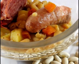 Saucisses de Toulouse jarret de porc et Mogettes au cookéo