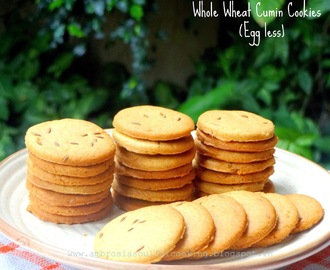 Whole Wheat Cumin Cookies - Jeera Biscuits | Egg less baking