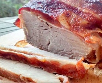 Receita de Porco Assado com Bacon, aprenda como fazer um porco com bacon simples, uma Carne de Porco assada.