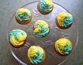 Sverige-cupcakes