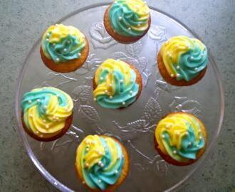 Sverige-cupcakes