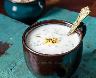 Oats, Cauliflower & Falooda Seeds Payasam / Gobhi Sabja Kheer