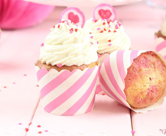 Be mine: Himbeer-Marmor-Cupcakes