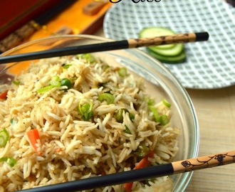 Vegetable Fried Rice Recipe | Indo Chinese