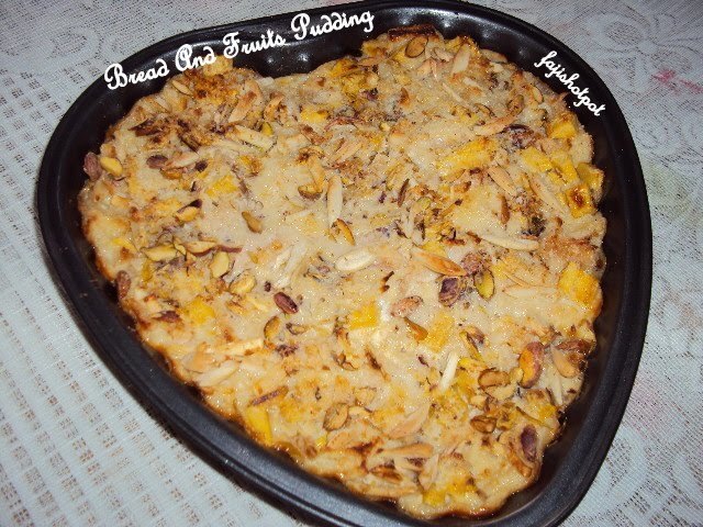 Bread And Fruits Pudding