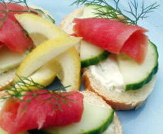 Open-Faced Salmon Tea Sandwiches