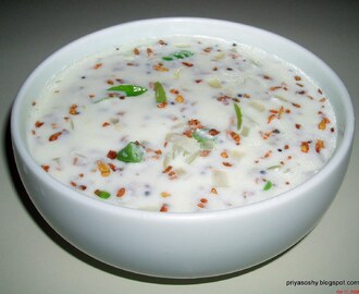 Pavakka Pachadi / Bittergourd in Yogurt Gravy