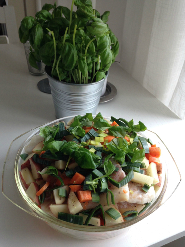 Middagstips: Fiskerett med torsk og grønnsaker i form
