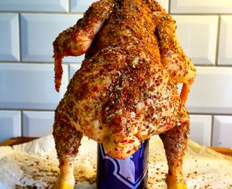 Jamie’s «Beer can chicken» – kylling på ølboks