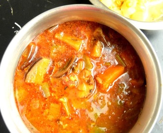 Pongal Kuzhambu | Chettinad Style Mixed Vegetable Kulambhu | Step By Step Picture Recipe