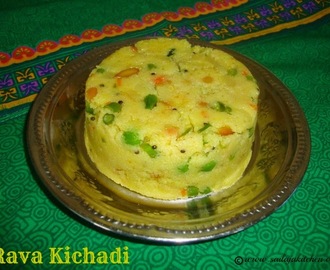 Rava Kichadi / Mixed Vegetable Rava Kichadi / Vegetable Rava Upma Recipe