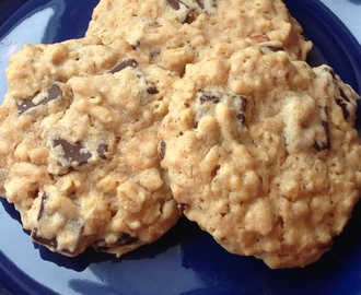 Lumpy Bumby Oatmeal Cookies with Chocolate Chunks, Pecans and Peanut Butter Chips