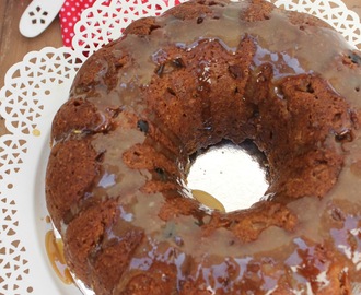 Eggless streusel bottomed (really, bottomed; not topped) Apple Cake with brown butter glaze